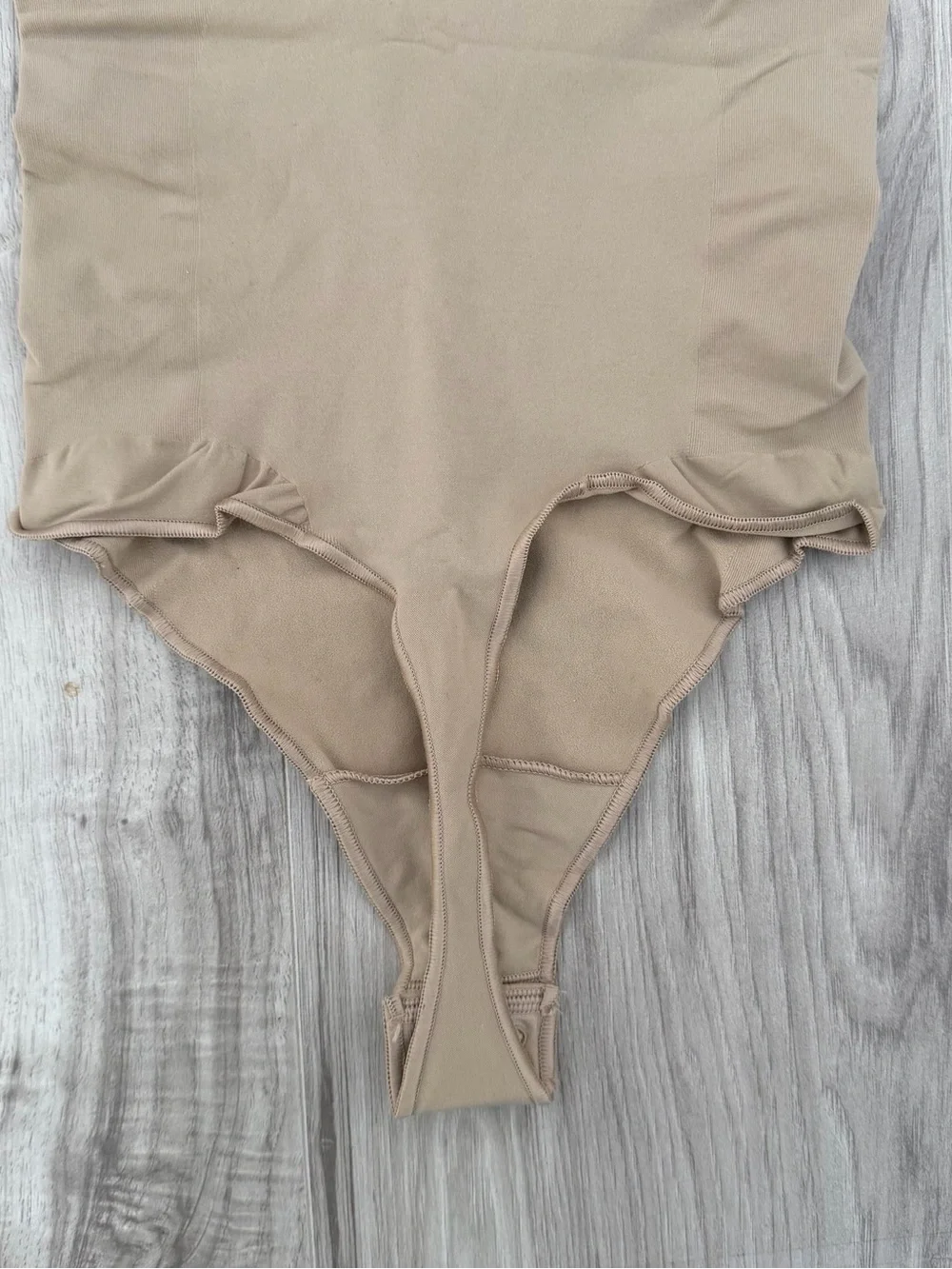 SKIMS Beige Sculpting Low Back Thong Bodysuit with Adjustable Straps